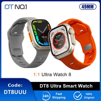 DT8 Ultra akıllı saat Serisi 8 49mm 1: 1 Durumda 2.0 inç HD Ekran Termometre Spor Smartwatch Bluetooth Çağrı Su Geçirmez