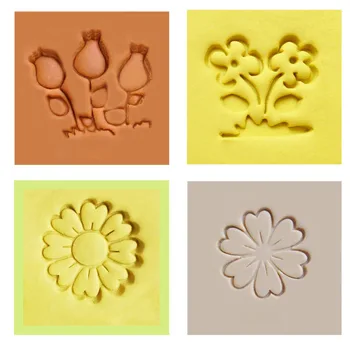 Dıy Akrilik Şeffaf El Yapımı Sabun Yapımı Damga Mini Gül Ayçiçeği Desen Sabun Dıy Damga Mühür Bölüm