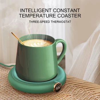 Elektrikli ısıtma kupa ısıtıcı USB ısıtma kahve kupa Mat Zamanlama kaymaz Ayarlanabilir akıllı sabit sıcaklık su fincan altlığı