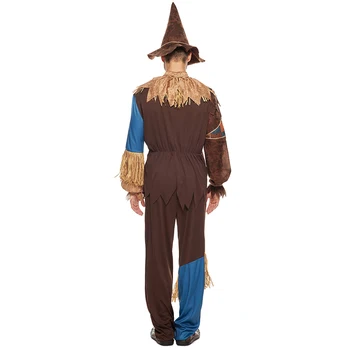 Eraspooky Yetişkin Klasik Patchwork Korkuluk Kostüm Cadılar Bayramı Kostümleri Erkekler İçin Karnaval Korkutmak Parti Purim süslü elbise Artı Boyutu Görüntü 2