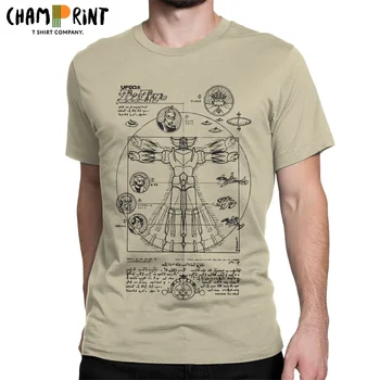 Erkek T-shirt 189 Grendizer DaVinci Rahat Pamuk Tees Kısa Kollu UFO Robot Goldrake T Shirt sıfır yaka bluzlar Yaz