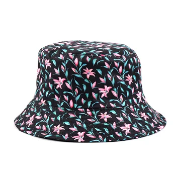 Erkekler için Şapka Japon Açık Şemsiye Balıkçı Caps Çift taraflı Seyahat Beach Sevimli Kova Şapka 2022 Yeni Basılı Panama  Görüntü 2