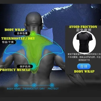 Erkekler Pro Sıkıştırma 3D Kesim dar tişört, Serin Yüksek Elastik Çabuk kuruyan Esneklik Spor Spor Kısa Kollu Gömlek Şekillendirme Görüntü 2