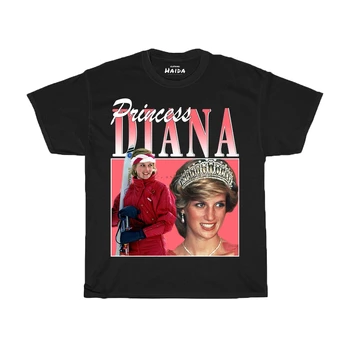 Erkekler T gömlek Vintage Prenses Diana Tshirt Kadın Tshirt