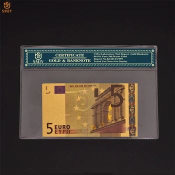 Euro Banknot 5 Euro Kağıt Para Dünya Faturaları Para Koleksiyonu İçin Coa Çerçeve Ve İş Hediyeler