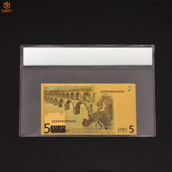 Euro Banknot 5 Euro Kağıt Para Dünya Faturaları Para Koleksiyonu İçin Coa Çerçeve Ve İş Hediyeler Görüntü 2