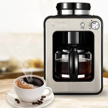 Ev Otomatik Amerikan Kahve Makinesi Damla Tipi Kahve makinesi Filtre İle Kahve Çekirdeği Değirmeni 2 in 1 çay makinesi 220V