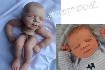FBBD Sanatçı Çalışması 18 inç Bebe Reborn Bebek Ölçekli Boyalı Saç Demonte Kiti Damarlar İle noel hediyesi Bebek Kız İçin