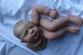 FBBD Sanatçı Çalışması 18 inç Bebe Reborn Bebek Ölçekli Boyalı Saç Demonte Kiti Damarlar İle noel hediyesi Bebek Kız İçin Görüntü 2