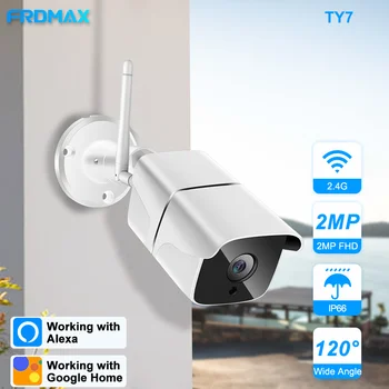 FRDMAX WİFİ Güvenlik Bullet Kamera Açık 1080P FHD Ev Koruma CCTV Sistemi IR Gece Görüş P2P IP66 TUYA Alexa Google ev