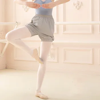 Genç Kızlar Petite Kadınlar Yırtılmaz Dans Pantolon Şort Bale Egzersiz Temel Giyim Elastik Bel Siyah Artı Boyutu Görüntü 2