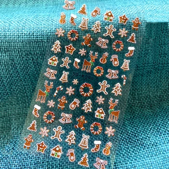 Geometri Hattı Çiçek 5D Tırnak Sticker Anaglyph Etkisi Nail Art Süslemeleri Nailart Çıkartmalar Yapışkanlı Manikür Aksesuarları Görüntü 2