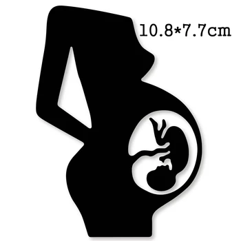 Hamile Kadın Gelecek Anne 2020 Yeni Metal Kesme Kalıp Kesim DIY Albümü Kağıt Kartları Dekor Kabartma Kalıp Kesim Karşılama Yeni Bebek