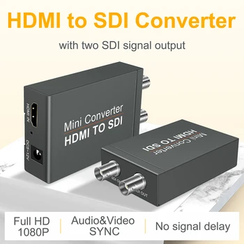 HDMI SDI HDMI SDI adaptörü video dönüştürücü Kamera HDTV için otomatik ses formatı algılama fonksiyonu ile