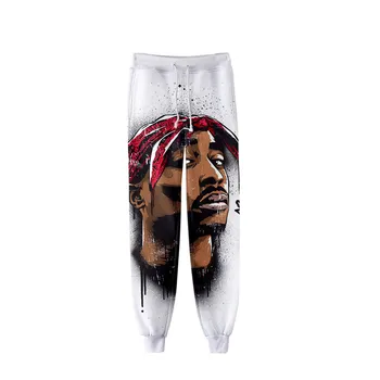 Hip Hop Tupac Amaru Shakur Ter Pantolon 3D Joggers Pantolon Pantolon Erkek / Kadın Giyim Gangsta Rapçi Tupac Sweatpants