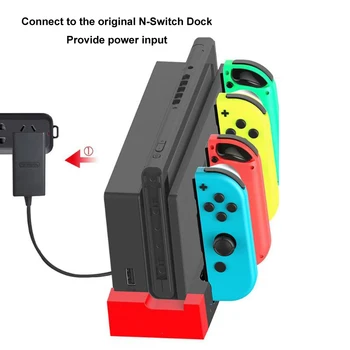 Hızlı Denetleyici şarj istasyonu Tutucu Nintendo Anahtarı NS Joy-Con Oyun Konsolu Gamepad Aksesuarları 4 Port şarj standı Görüntü 2