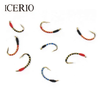 ICERIO 10 ADET Buzzers Perileri Sinek Balıkçılık Alabalık Cazibesi Boyutu 10# 12# 14#