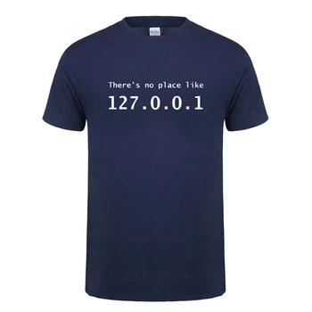 IP Adresi T Shirt Yok Yer Gibi 127.0.0.1 Bilgisayar Komedi T-Shirt Komik doğum günü hediyesi Erkekler İçin Programcı Geek Tshirt Görüntü 2