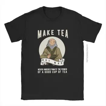Iroh Yapmak Çay Son Hava Bükücü Erkekler Grafik T Shirt Vintage Tees Kısa Kollu Ekip Boyun T-Shirt Pamuk Camisas Tops Görüntü 2