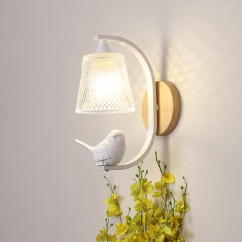 Iskandinav Kuş Lamba Aplik Duvar Lambası yatak odası lambası Modern Duvar ışıkları Ev Deco Duvar Lambası iç mekan aydınlatması Oturma Odası Lambaları Led