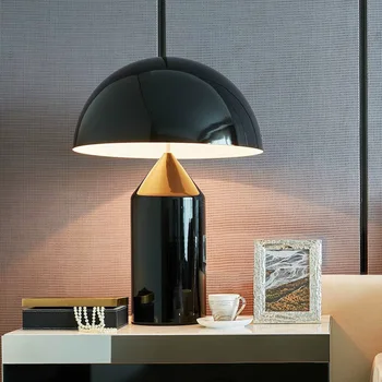 Iskandinav modern mantar masa lambası siyah altın beyaz oturma odası yatak odası başucu masa lambası ev dekorasyon lambaları