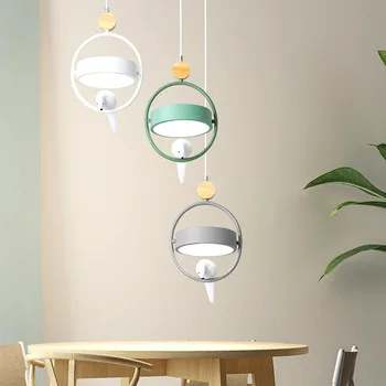 Iskandinav restoran avize modern minimalist tek kafa kuş ayarlanabilir çubuk LED lamba sayacı mutfak lambası Görüntü 2