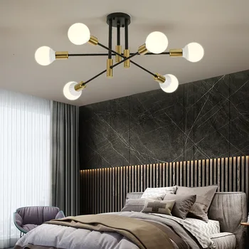 Iskandinav Tarzı Modern sarkıt aydınlatma Basit Altın Yatak Odası Minimalist Kişilik Tavan Lambası Oturma Odası Yemek Odası için Çalışma