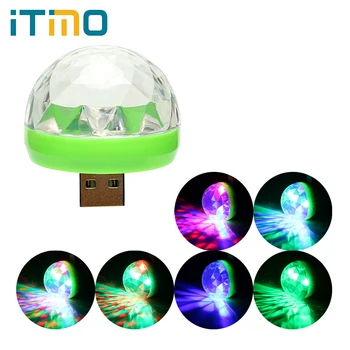 ITimo USB Mini Renkli Neon ışık renk değişimi RGB top lamba LED Disko DJ Sahne Karaoke mikrofon Taşınabilir Sahne parti ışığı