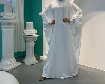 Jilbab Namaz Konfeksiyon Elbise Kadın Ramazan Kaftan Marocain Yarasa Kollu Katı Khimar Başörtüsü Elbise İslam çarşafımın müslüman İslam giyim
