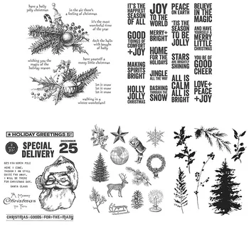 Jolly Santa Rahat Noel Tatili Kış Temizle Pullar Scrapbooking Kartları El Sanatları Kalın Haberleri Şeffaf Damga Yeni 2021