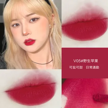 Kadife Mat Ruj Olgun Domates Kırmızı Uzun Ömürlü Su Geçirmez Dudak Sır Seksi Kırmızı Sıvı Dudak Parlatıcısı Kore Kozmetik Makyaj Görüntü 2
