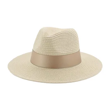 Kadınlar için şapka Kova Şapka Saman Yaz güneş şapkası Şerit Bant Rahat Resmi Düğün Kilise Plaj Açık Güneş Koruma Kadın Şapka