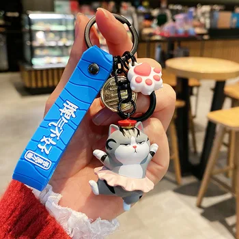 Karikatür Anime Araba Aksesuarları Çirkin Sıcak Hayvan anahtar zincirleri Bale Köpek Kedi Anahtarlık Büyüleyici ve Benzersiz Hediyeler Anahtarlık Kız için