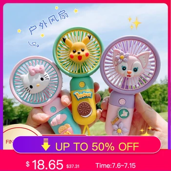 Kawaii Hello Kitty Fan Yaz Sevimli El Kız Öğrenci Mini Taşınabilir Küçük USB Şarj Edilebilir Elektrikli Fan trend ürünleri