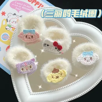 Kawaii Mymelody Hellokitty Cinnamoroll Sanrio Sevimli Peluş Hairband Japon Karikatür Yeni çocuk Küçük Saç Halat Şapkalar