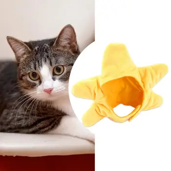 Kedi Şapka Deniz Yıldızı Tasarım Cosplay Prop Peluş Dekoratif Kediler Çapraz Elbise Şapka Pet Cosplay Parti Şapkalar Yavru Aksesuarları Görüntü 2