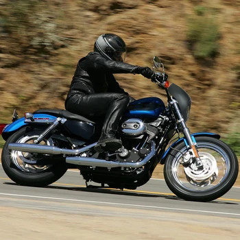 KEMİMOTO Motosiklet Siyah Far Fairing 883 1200 Ön Çatal Dağı Dyna Sportster XLCH Parlak siyah / Mat Siyah Görüntü 2