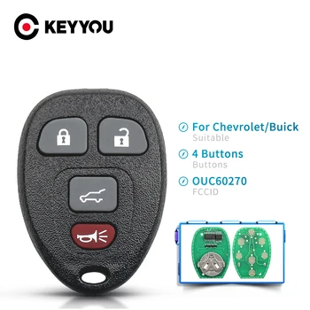 KEYYOU Chevrolet Chevy CMG Buick Traverse Tahoe OUC60270 4 Düğmeler uzaktan kumandalı anahtar Fob Anahtarsız Giriş Araba araba alarmı Anahtarı