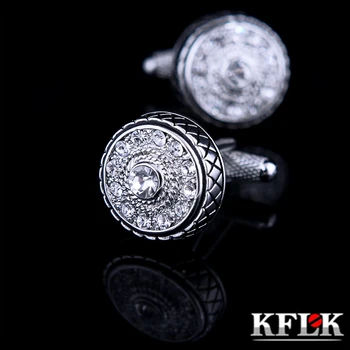 KFLK Takı Marka Kristal Moda manşet Toptan Düğme Yüksek Kalite Retro Fransız gömlek kol düğmeleri mens misafirler için