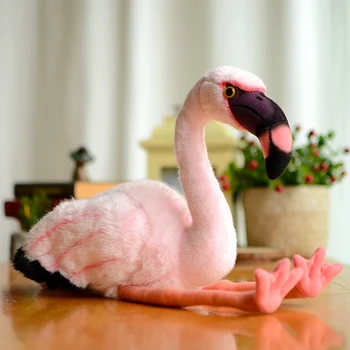 Koleksiyon Amerikan Karayip Flamingo Çocuklar peluş oyuncaklar Doldurulmuş Hayvanlar Bebekler Simülasyon Güzel Bebek Yılbaşı Hediyeleri Gerçekçi