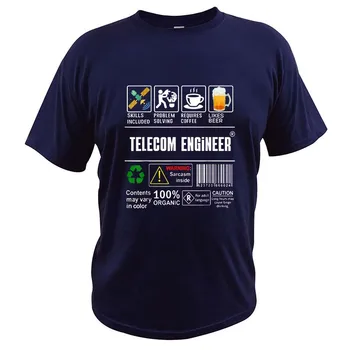 Komik Mühendis Etiket T Shirt Becerileri Çözme Kahve Bira Mizah Şakalar Mühendisler Hediye Tee Yaz Pamuk Unisex T-shirt AB Boyutu Görüntü 2