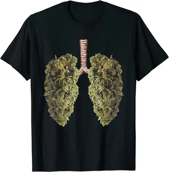 Komik Ot Akciğer Tomurcuk T - Shirt-THC Akciğer TShirt T-Shirt Sıcak Satış Öğrenci Üst T-Shirt Pamuk Tees Baskılı
