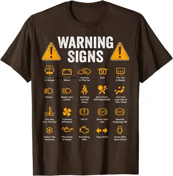 Komik Sürüş Uyarı İşaretleri 101 Oto Tamircisi Hediye Sürücü T-Shirt Moda Rahat T Shirt Pamuk Erkek Tees Tops Rahat Görüntü 2