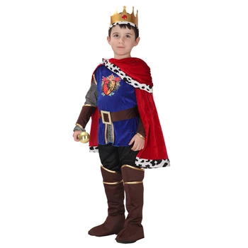 Kral Prens Taç Cosplay Kostümleri ayakkabı koruyucu Kemer Çocuklar için Noel Karnaval Parti Elbise Hiçbir Asa Görüntü 2