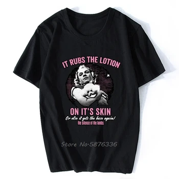 Kuzuların sessizliği Losyonları Losyon Üzerinde Cilt Yetişkin T-Shirt Büyük Film Pamuk Retro sıfır yaka bluzlar Tee Gömlek
