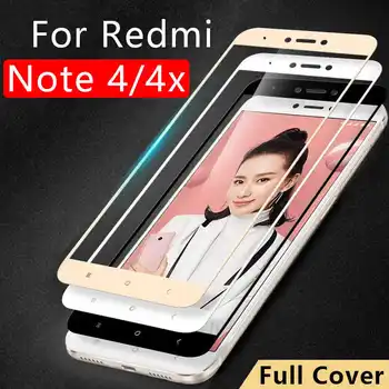 Kılıf Xiaomi Redmi Not 4 4x X Tam Kapak Temperli Cam Xiaomi Redme Remi Değil Note4 Note4x X4 Küresel koruyucu film Cam