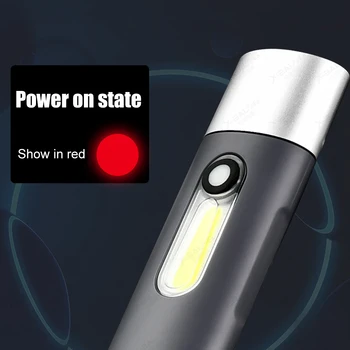 LED el feneri Taşınabilir COB Çok Fonksiyonlu Kamp Lambası 4 Dişli Tip-C USB Şarj Edilebilir Seyahat Yürüyüş Macera Acil Görüntü 2