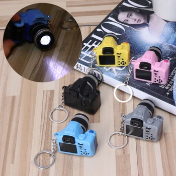 LED Kamera Tasarım Anahtarlıklar Ses ile El Feneri Karikatür çocuk oyuncakları Çanta Aksesuarları Araba anahtar zincirleri için Çocuk Hediye