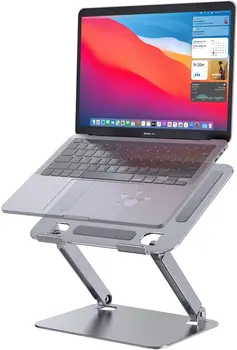 Lentioin laptop standı Taşınabilir Ayarlanabilir Katlanır Alüminyum Alaşım için MacBook 11-15. 6 Braketi kaymaz Kaldırma Dizüstü Tutucu