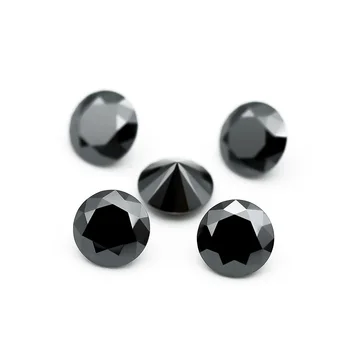 Letmexc Özelleştirmek Küçük Boyutu Siyah Mozanit değerli taş boncuk (paket başına 1.0 karat) Görüntü 2